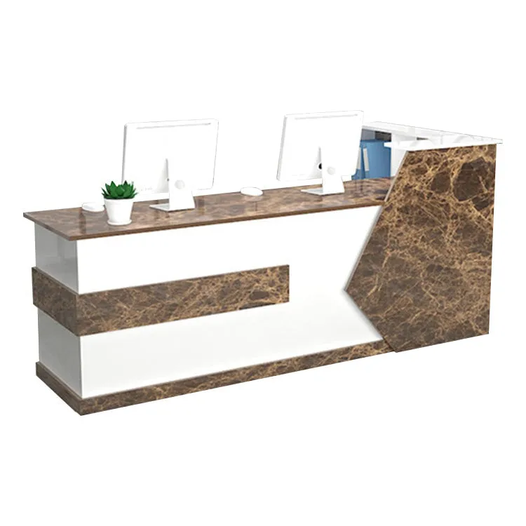 Simple Modern Supermarket Corner Cashier Counter Table
