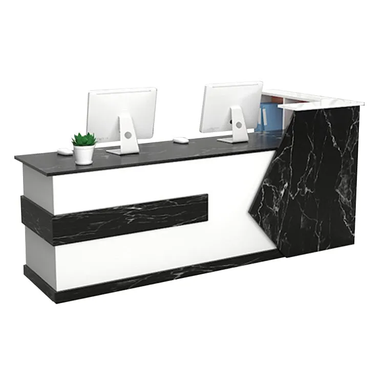 Simple Modern Supermarket Corner Cashier Counter Table