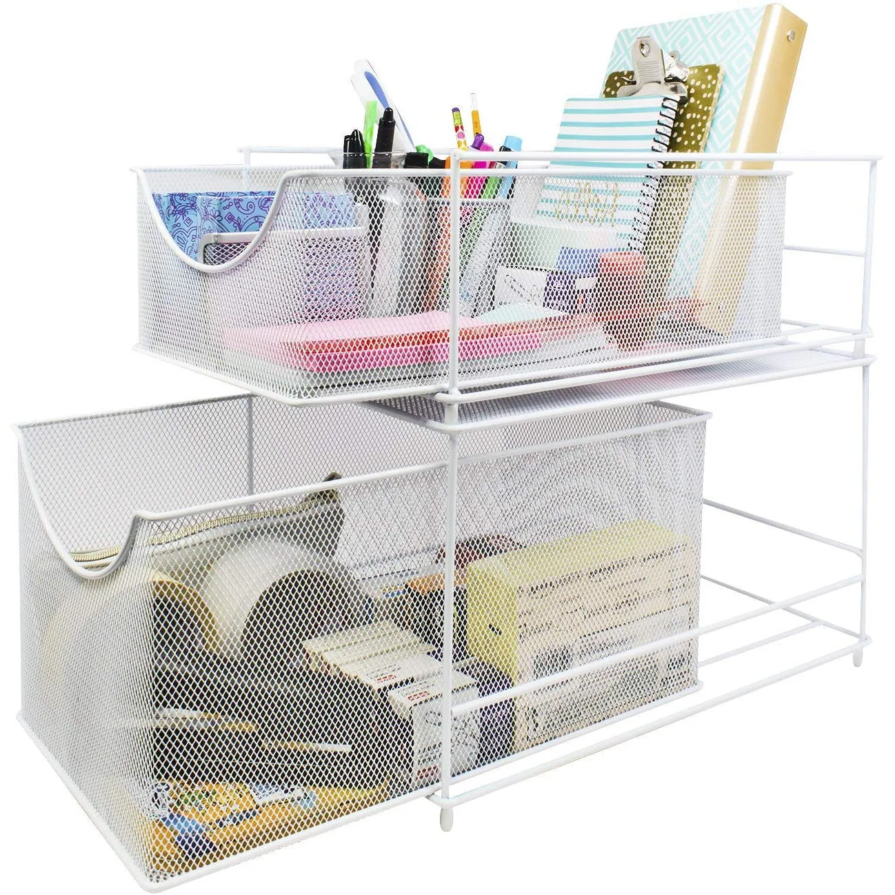 Sliding Mesh Basket Drawers (2 Tier)