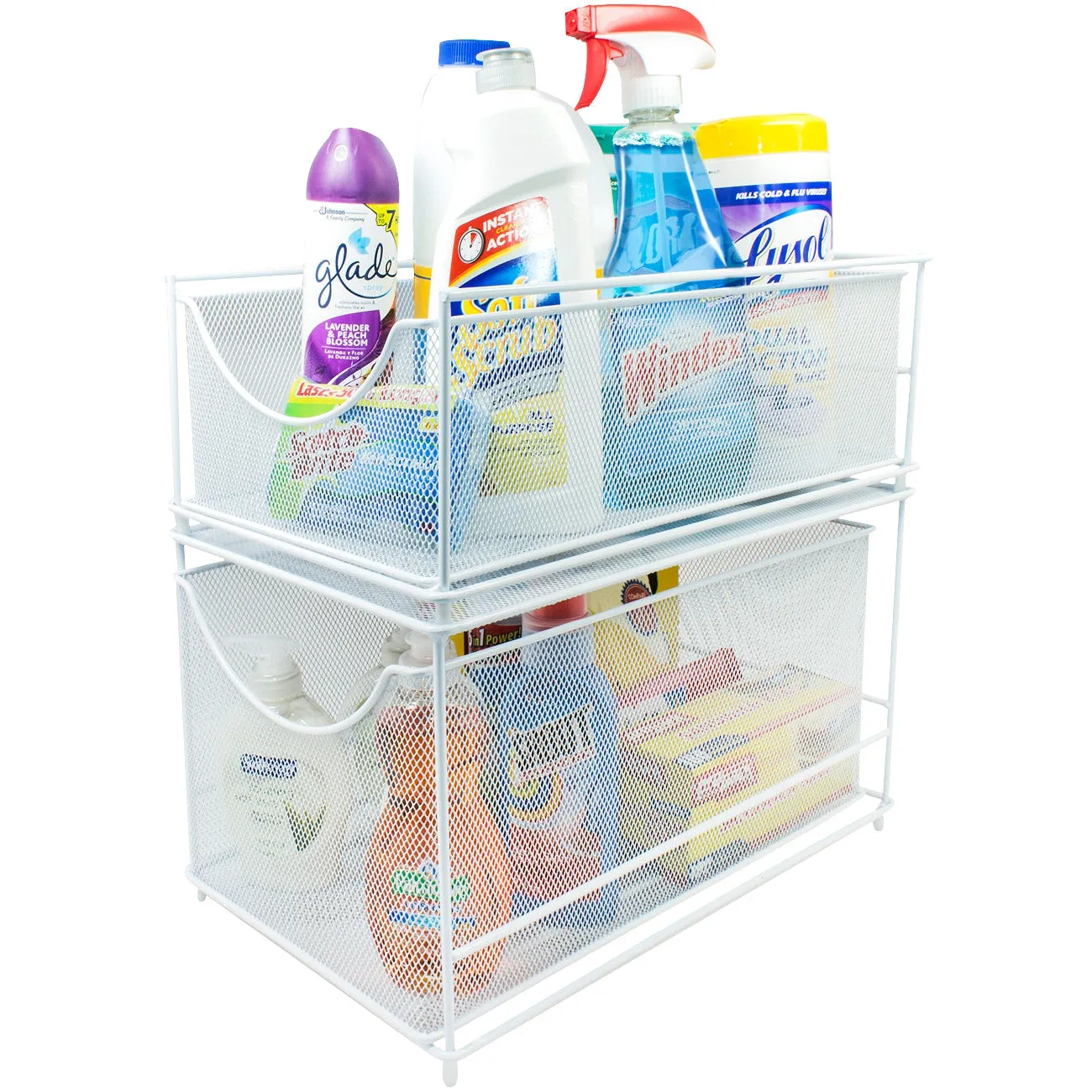 Sliding Mesh Basket Drawers (2 Tier)