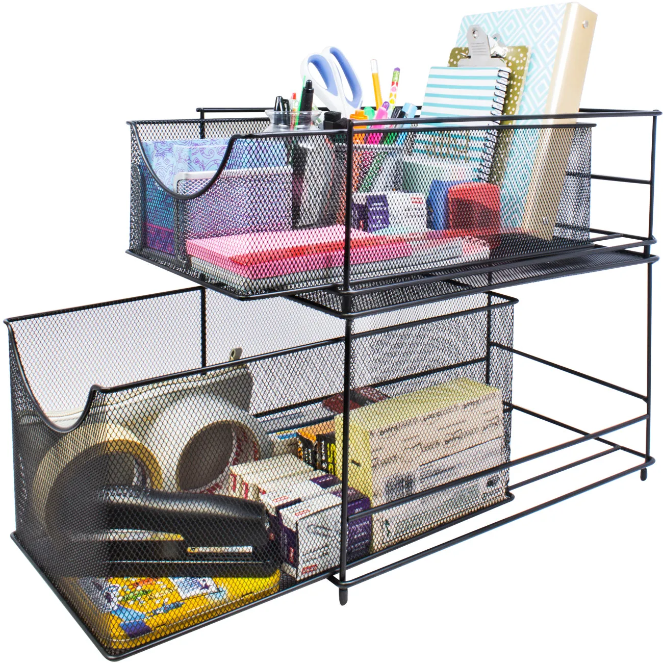 Sliding Mesh Basket Drawers (2 Tier)