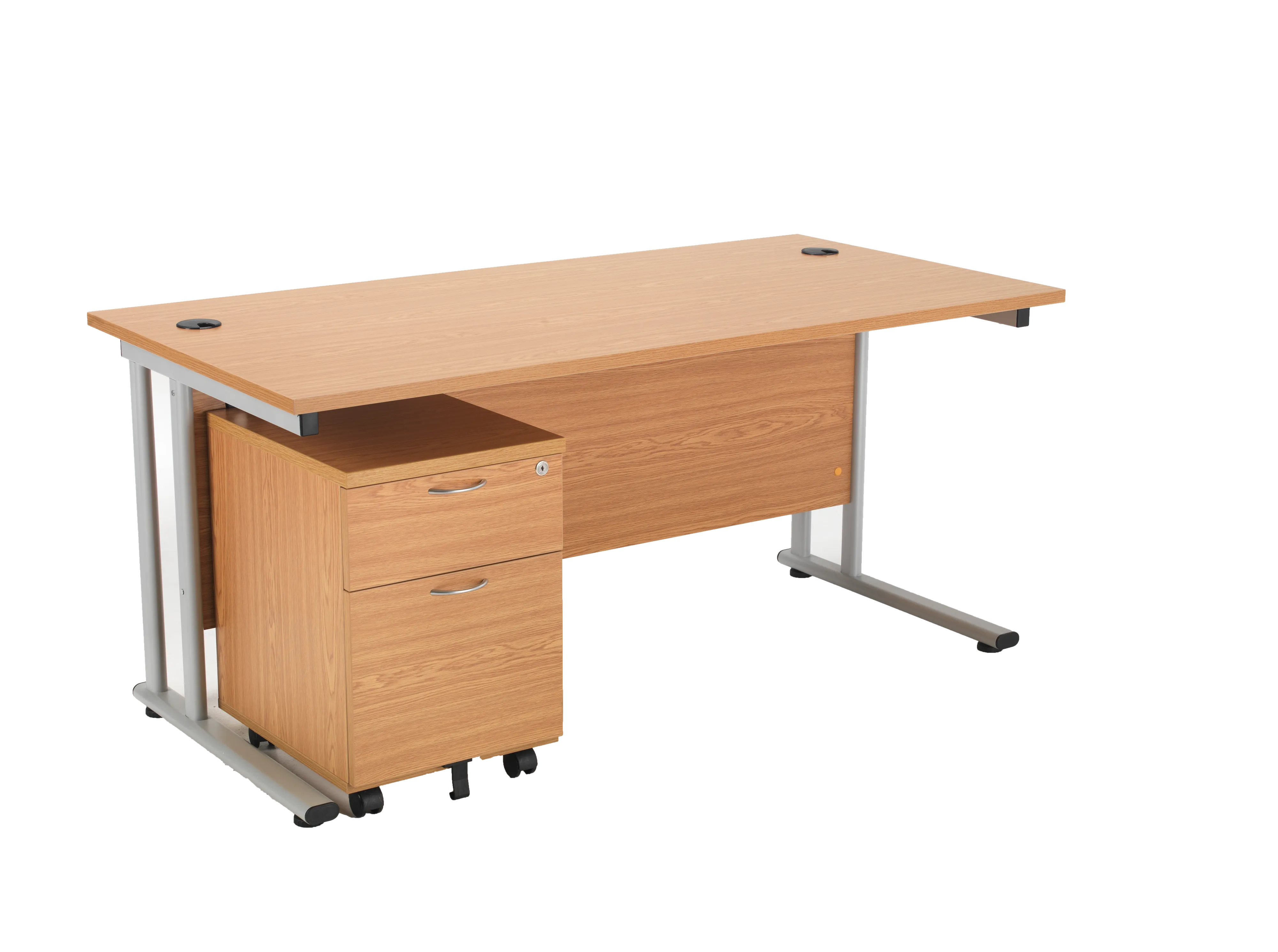 Start Next Day Delivery Cantilever Desk & Two Drawer Pedestal Bundle
