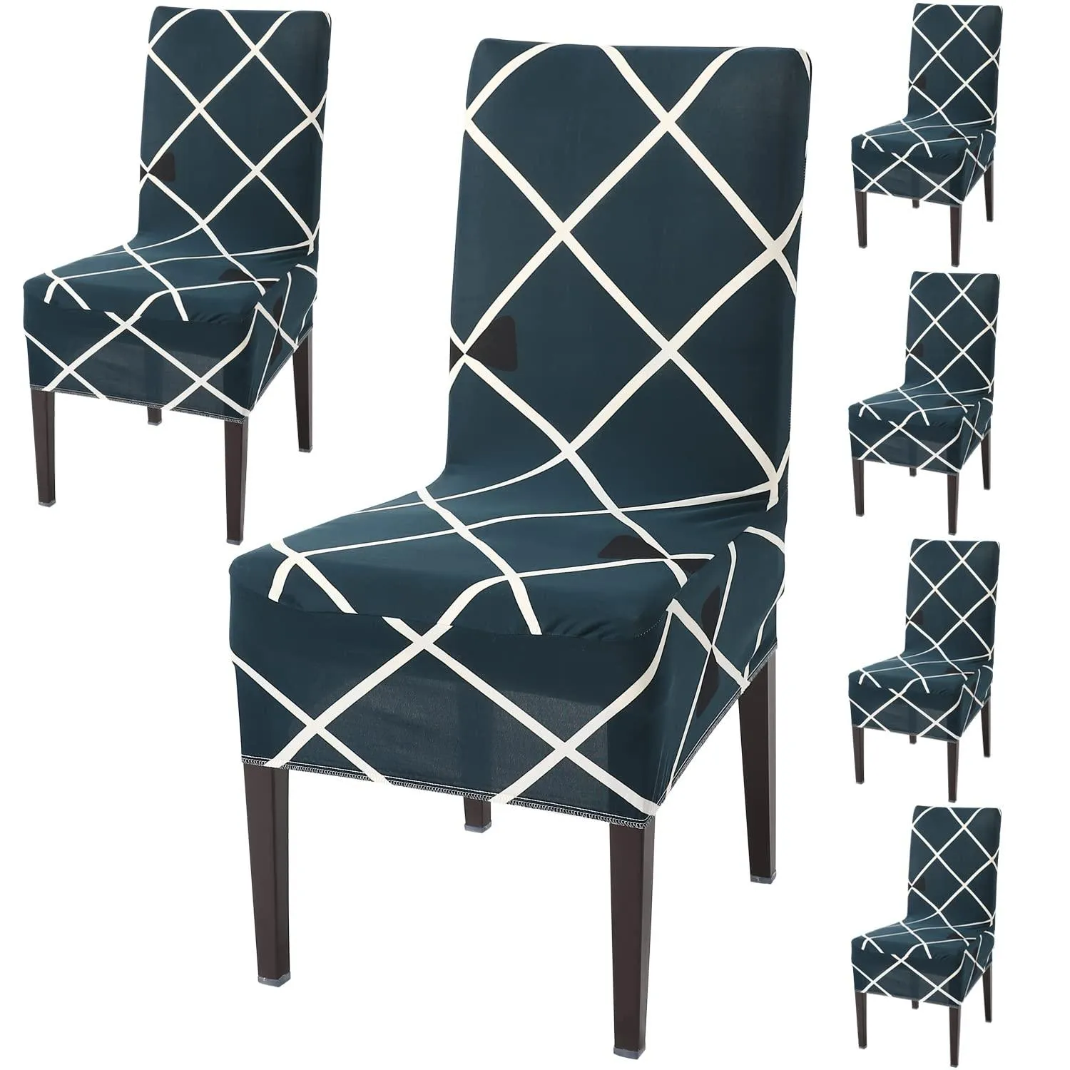 Stretchable Chair Covers, Cross Blue