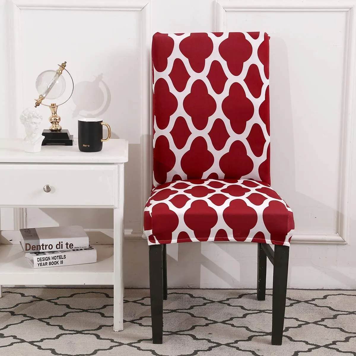 Stretchable Chair Covers, Diamond Maroon