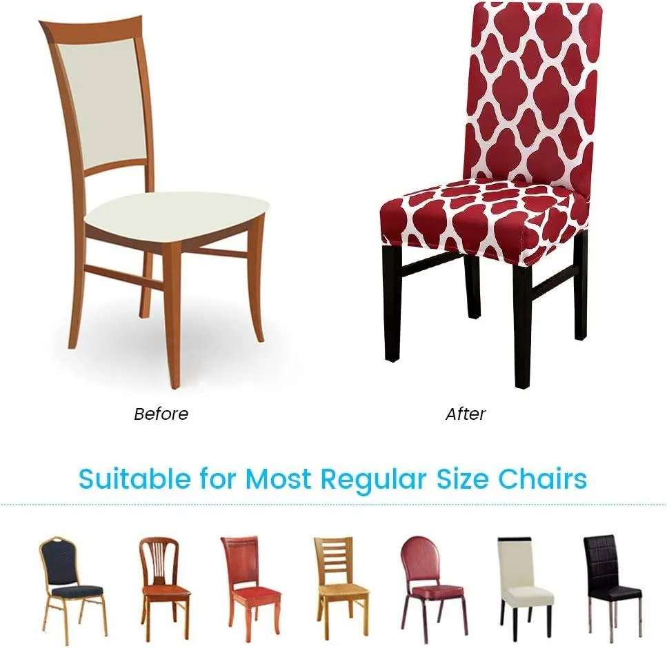 Stretchable Chair Covers, Diamond Maroon