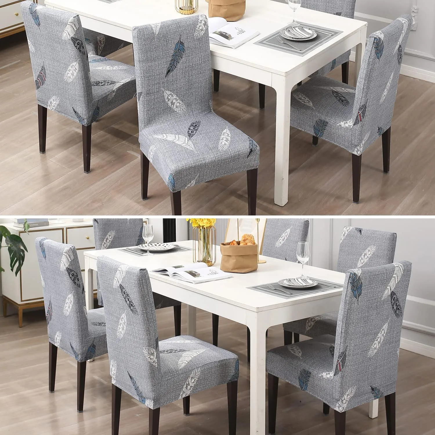 Stretchable Chair Covers, Fern Grey
