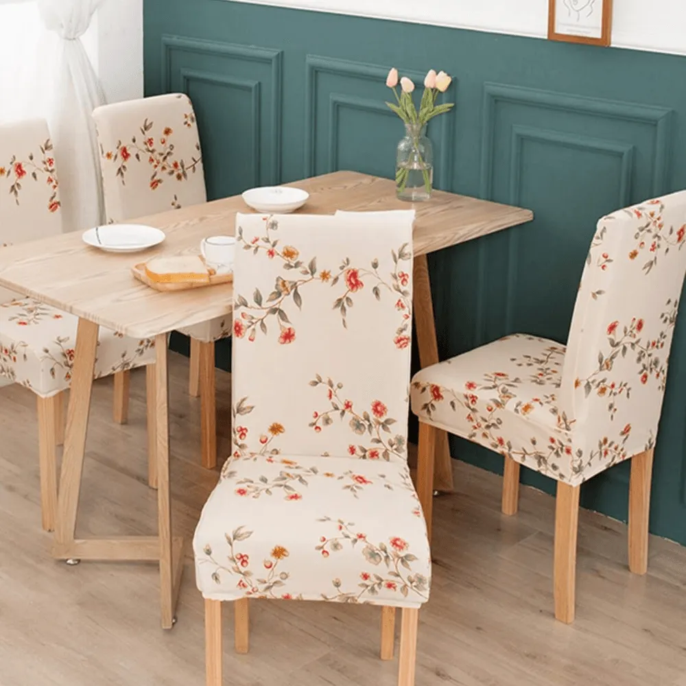 Stretchable Chair Covers, Modish Beige