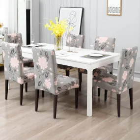 Stretchable Chair Covers, Peachy Grey