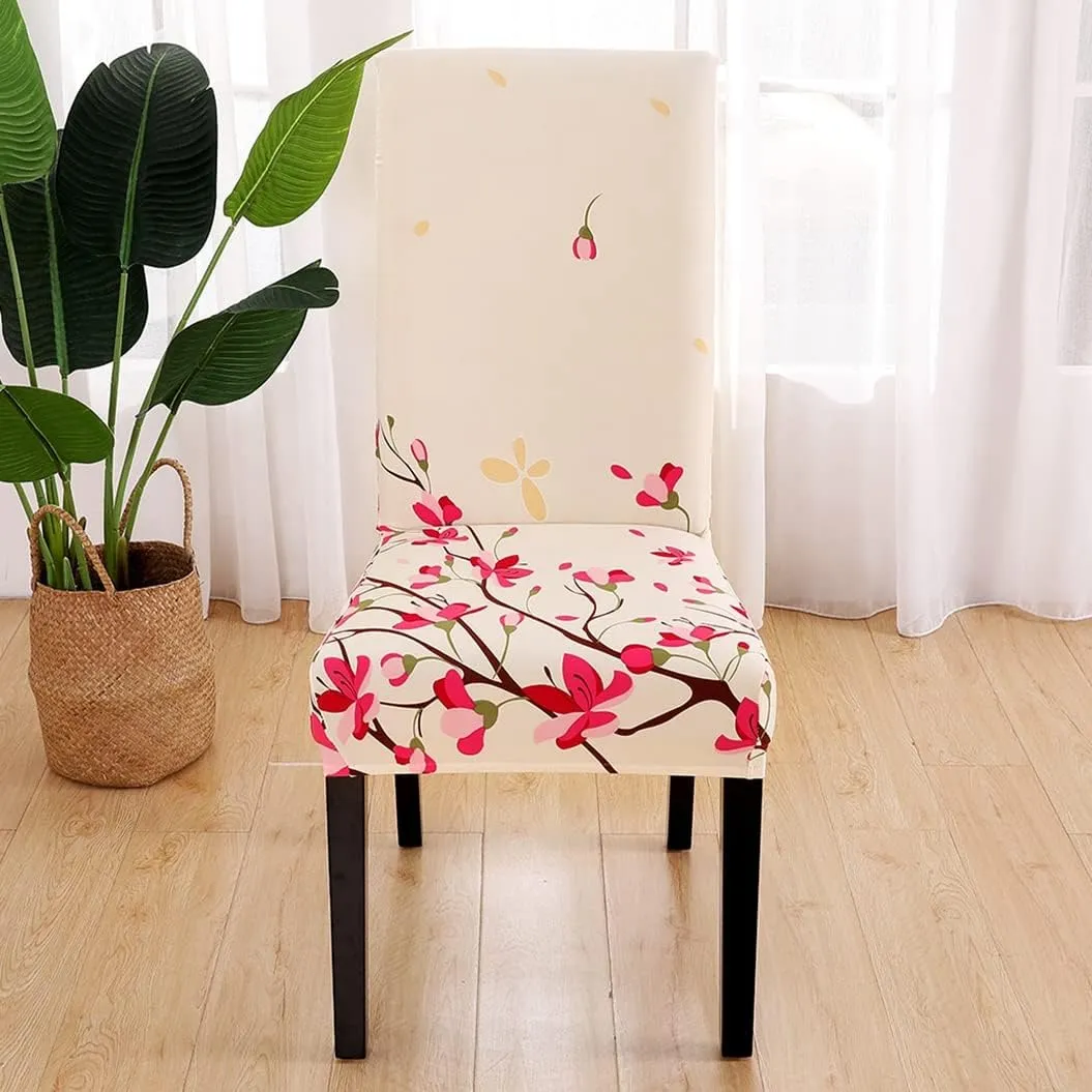 Stretchable Chair Covers, Pearl White