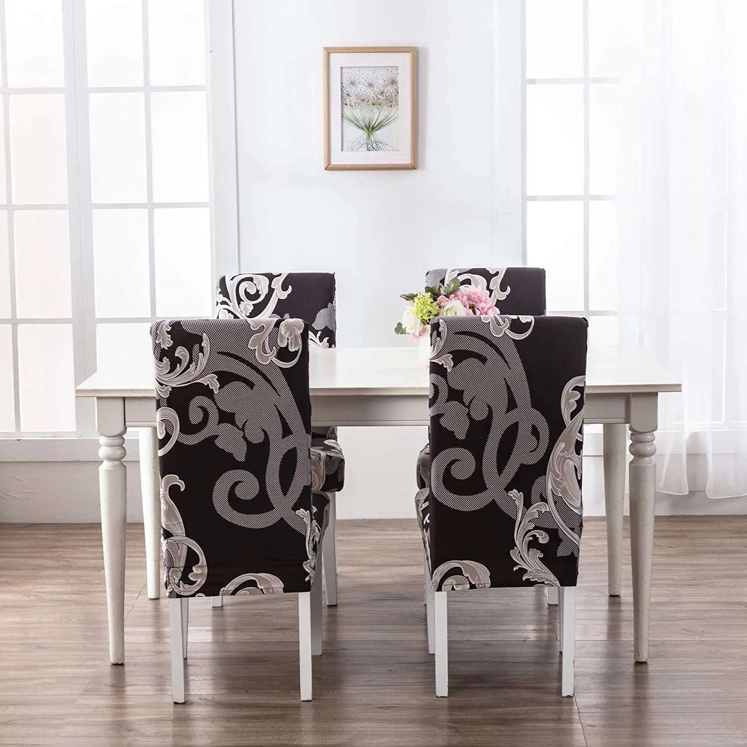 Stretchable Chair Covers, Premium Black