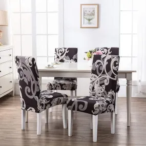 Stretchable Chair Covers, Premium Black