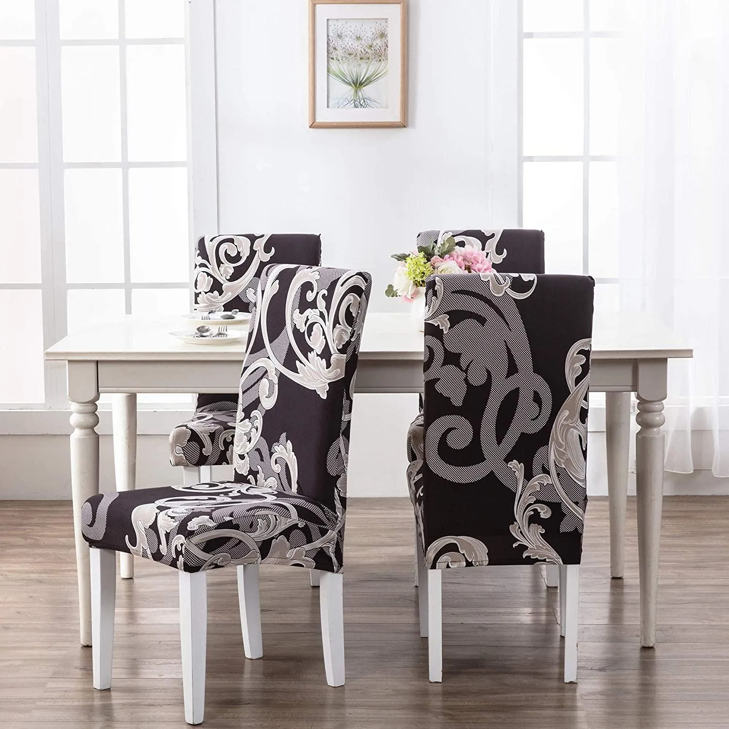 Stretchable Chair Covers, Premium Black