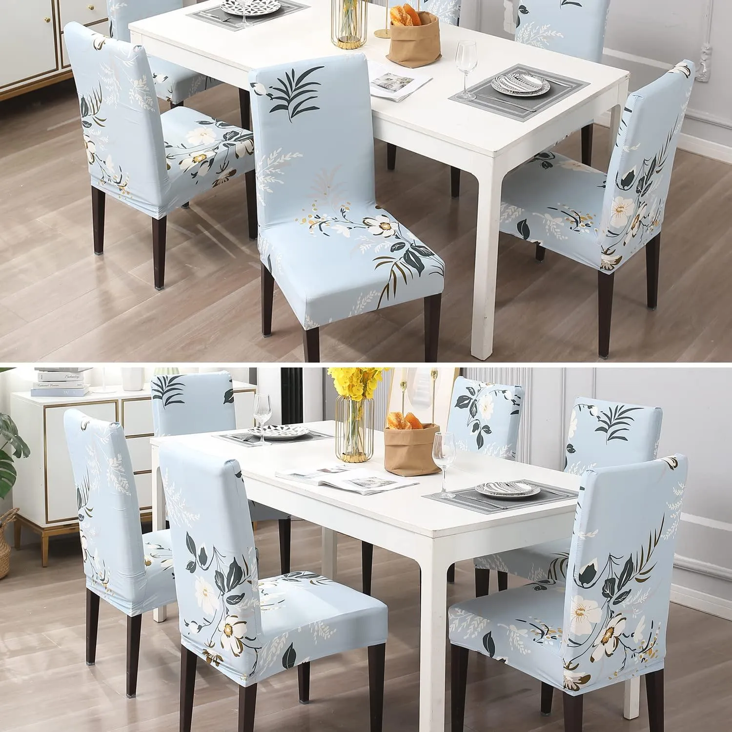 Stretchable Chair Covers, Subtle Sky