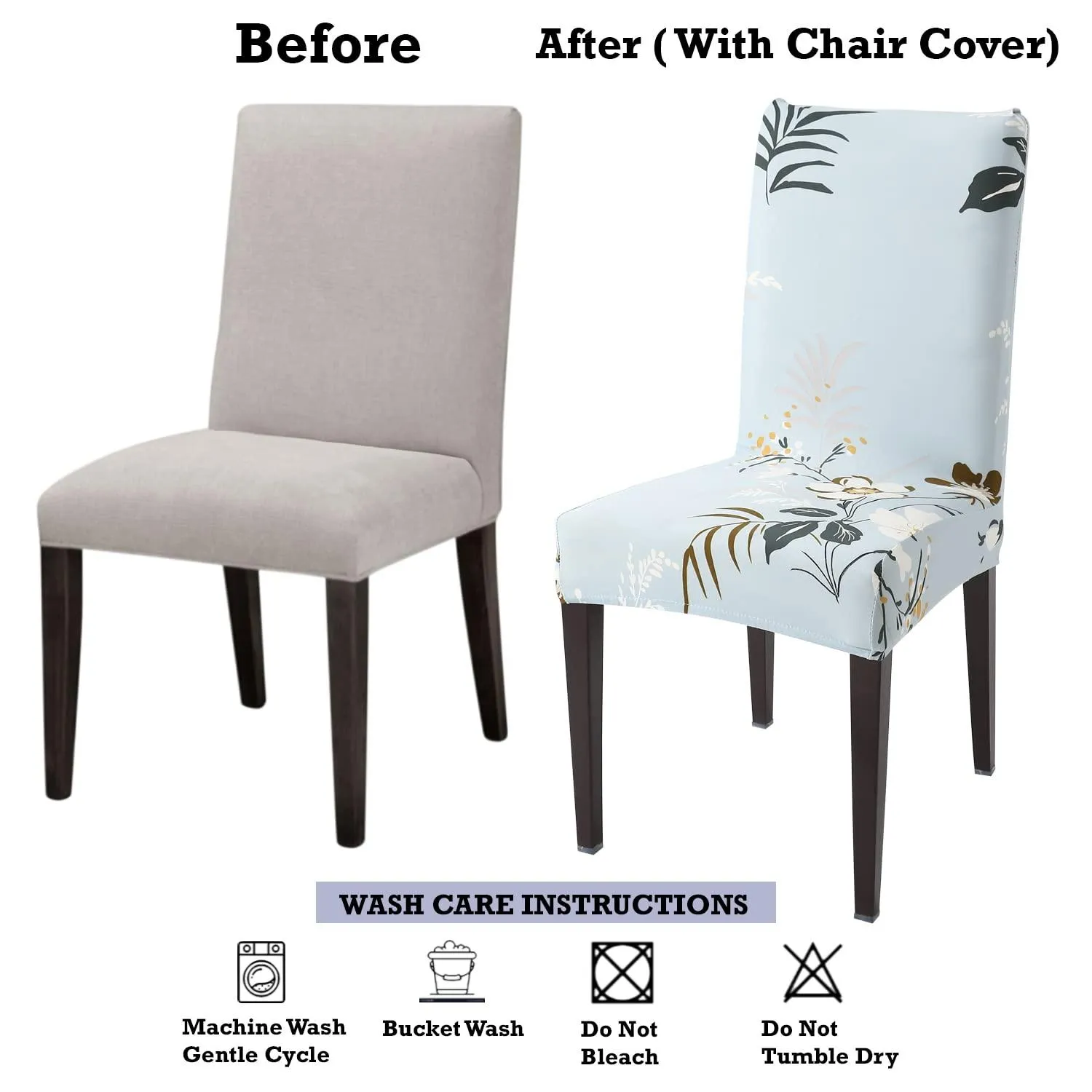 Stretchable Chair Covers, Subtle Sky
