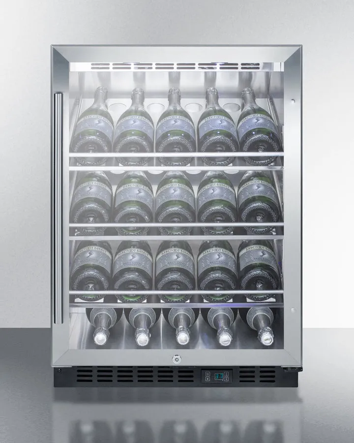 Summit 24" Wide Single Zone Built-In Commercial Wine Cellar - SCR610BLCHCSS