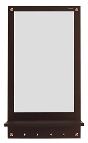SUMWUD Lit Engineered Wood Wall Mounted Dressing Mirror with Hook Wenge