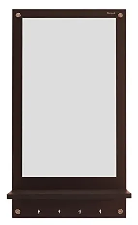 SUMWUD Lit Engineered Wood Wall Mounted Dressing Mirror with Hook Wenge