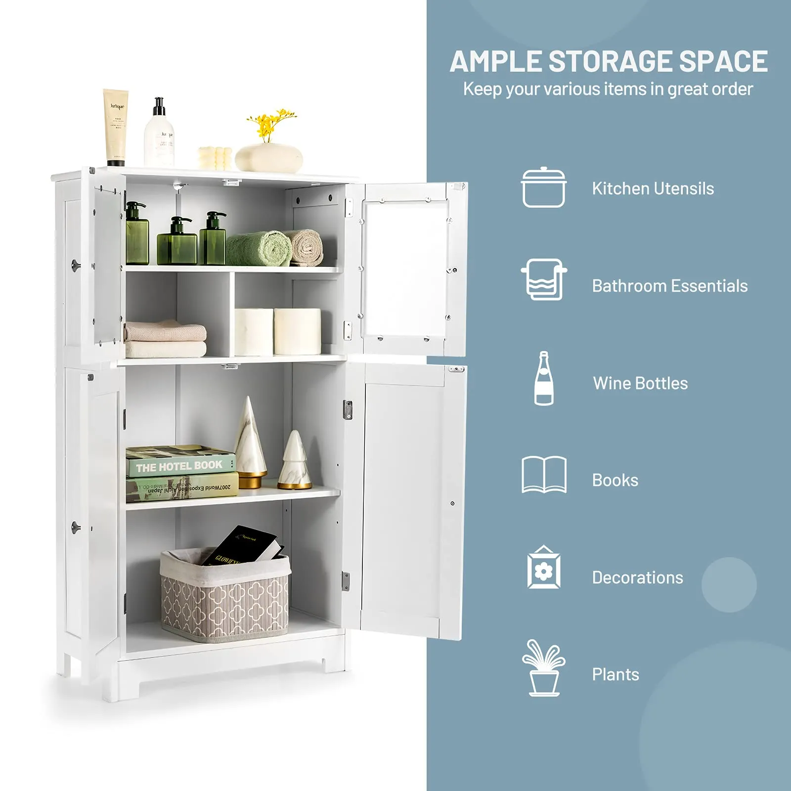 Tangkula Multipurpose Home Organizer for Hallway Living Room Office