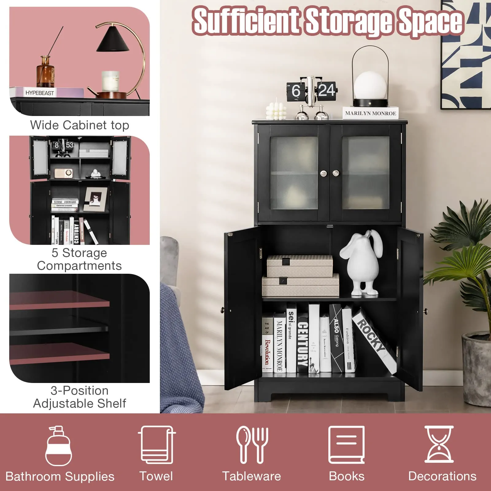 Tangkula Multipurpose Home Organizer for Hallway Living Room Office