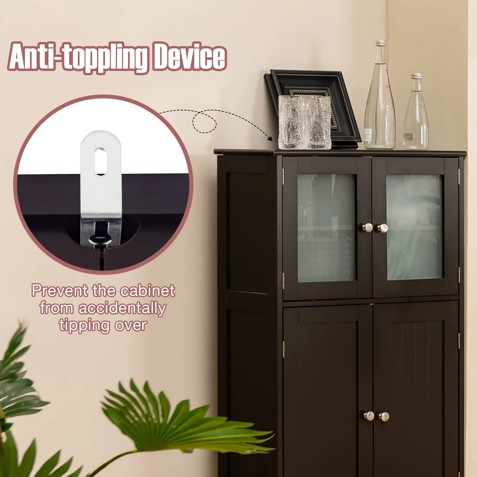 Tangkula Multipurpose Home Organizer for Hallway Living Room Office