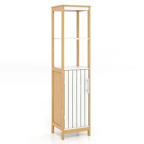 Tangkula Tall Bathroom Cabinet, Freestanding Narrow Storage Cabinet