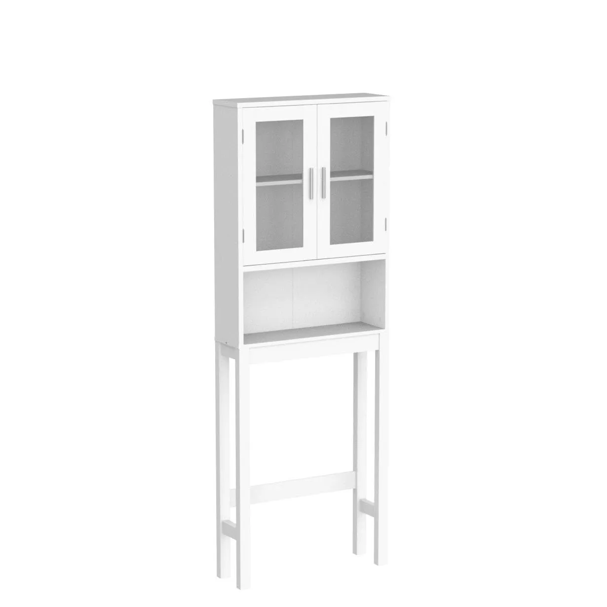 Tangkula Wooden Over The Toilet Storage Cabinet, Home Bathroom Space Saver