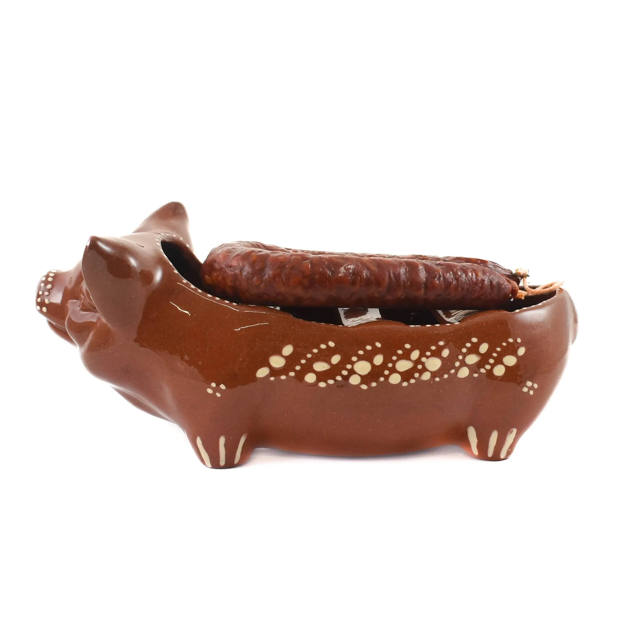 Terracotta Chorizo Pig Serving Dish, 30cm