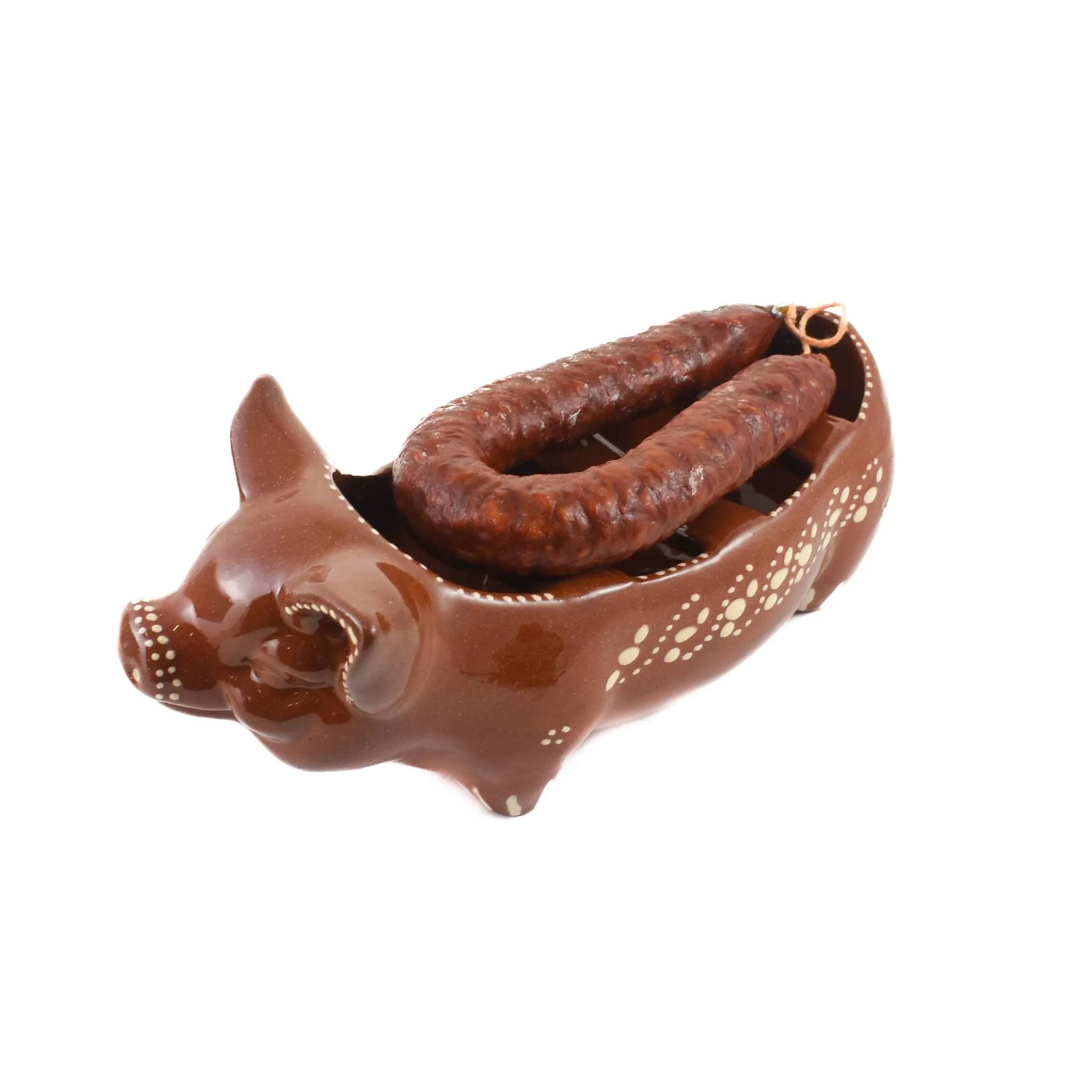 Terracotta Chorizo Pig Serving Dish, 30cm