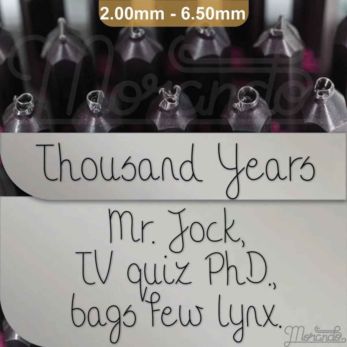 Thousand Years Metal Stamps, complete Alphabet.