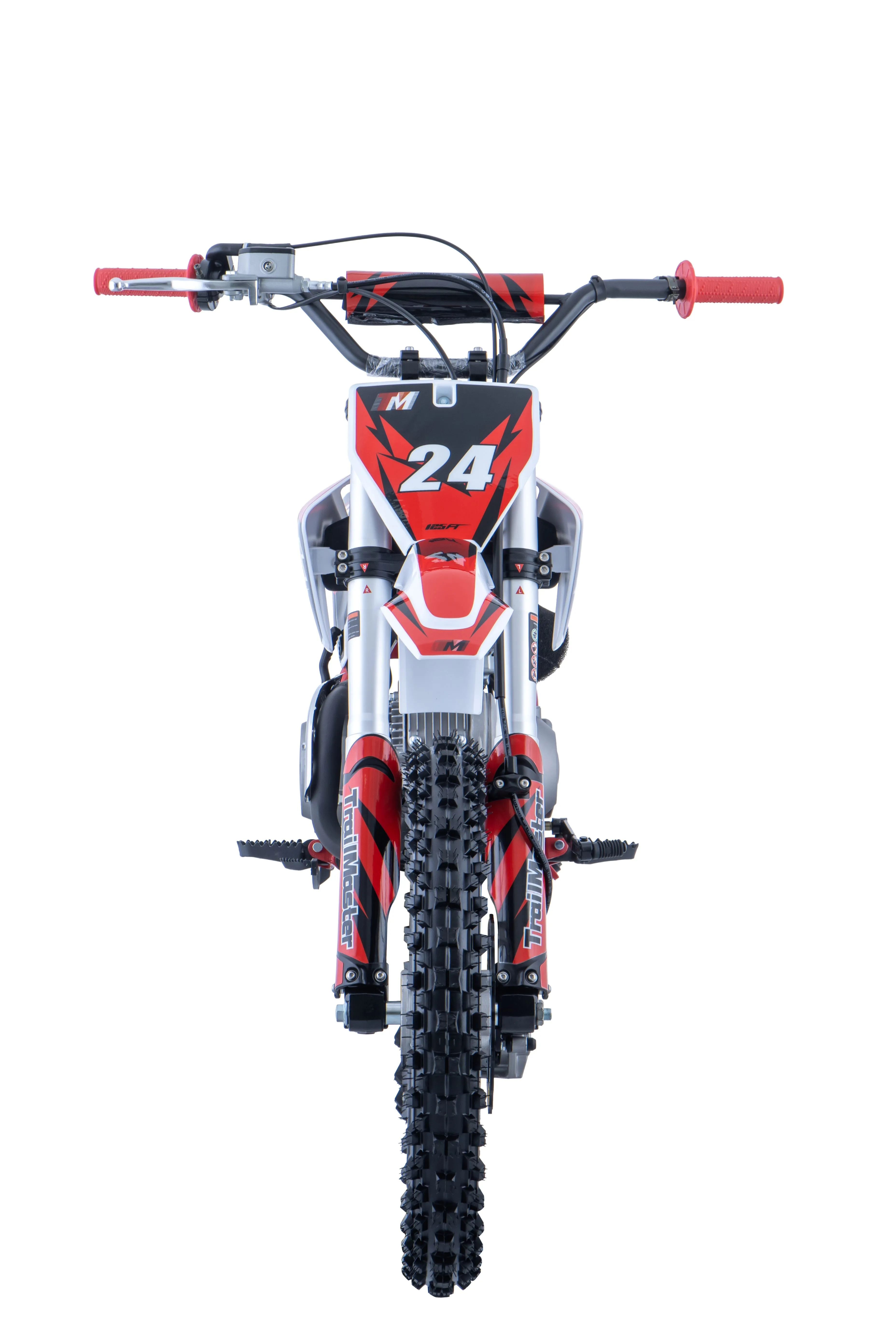 Trailmaster TM24 Dirt Bike 124cc, New for 2024, 17 Inch Front Tire, Electric Start, 32.7 Inch seat height  Semi Automatic, 4 speed