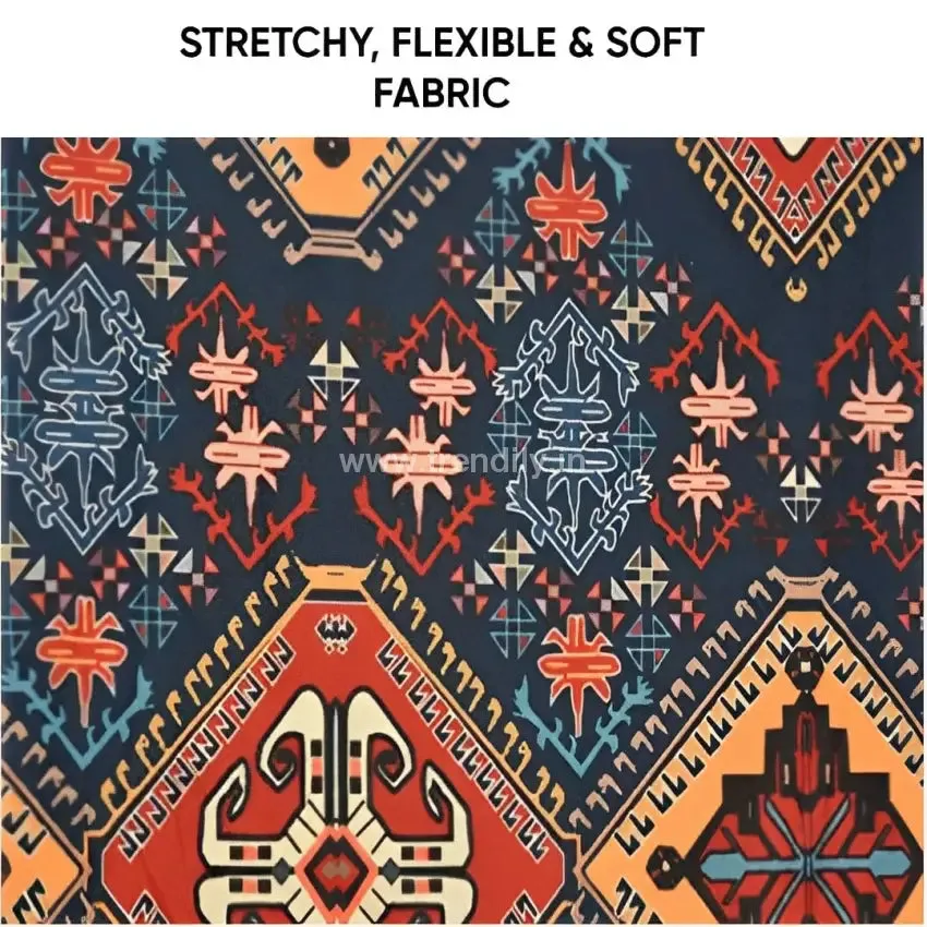 Trendily Premium Stretchable, Removable & Washable Printed |Protector|Chair Cover (Jaipuri Rangoli) -(CC-087)