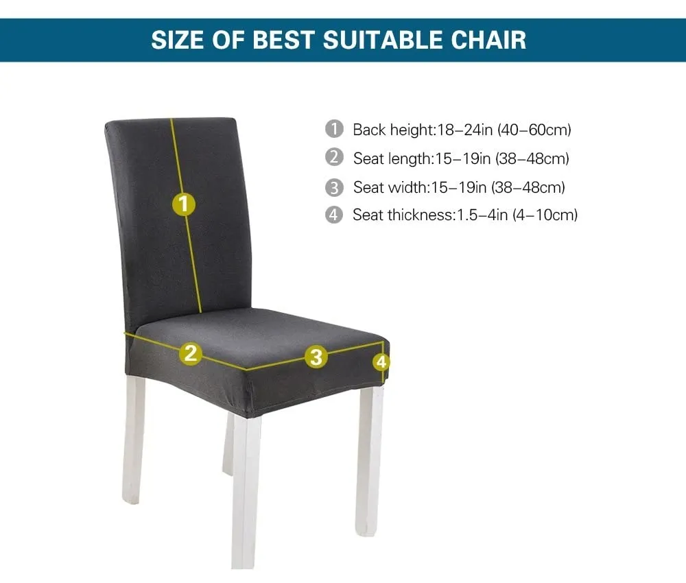 Trendily Premium Wrinkle-Free | Elastic Stretchable | Printed Chair Cover, White ZigZag  (CC-097)