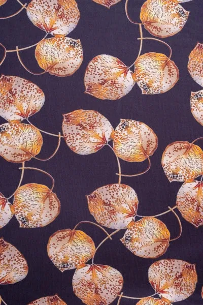 Trendily Premium Wrinkle-Free | Elastic Stretchable | Washable Plain | Printed Chair Covers Dark Brown Botanical (CC-133)