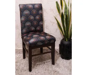 Trendily Premium Wrinkle-Free | Elastic Stretchable | Washable| Printed Chair Covers Dark Blue Abstract Mandala (CC-130)