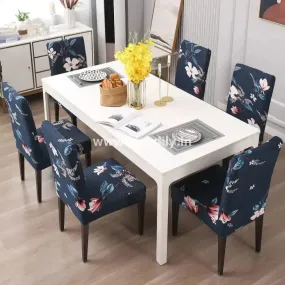 Trendily Premium Wrinkle-Free Stretchable |  Elastic Stretch | Chair Covers, Lotus Blue (CC-047)