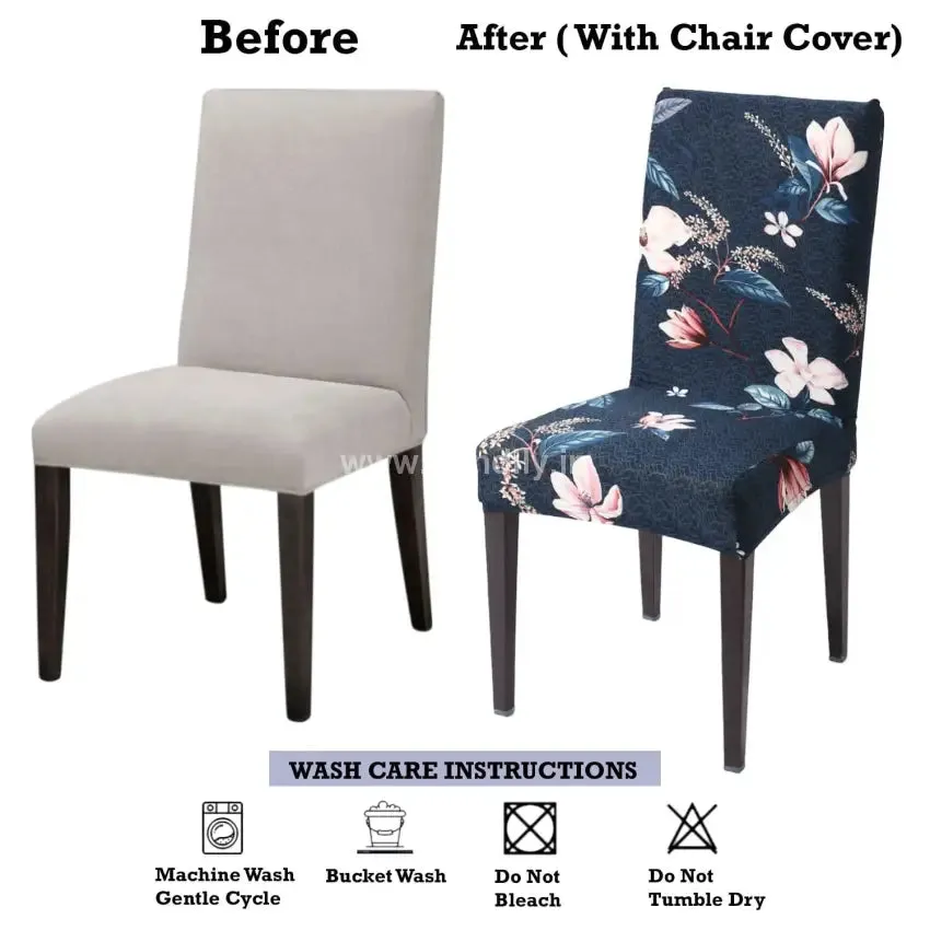 Trendily Premium Wrinkle-Free Stretchable |  Elastic Stretch | Chair Covers, Lotus Blue (CC-047)