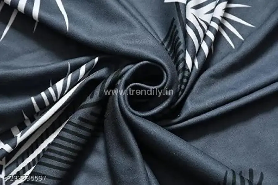 Trendily Premium Wrinkle-Free Stretchable | Washable Printed Chair Covers - Grey  (CC-086)