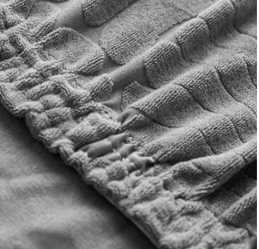 Trendily Premium Wrinkle-Free Stretchable With Elastic Bottom Emboss Leaf Chair Covers | Grey | (CC-172)