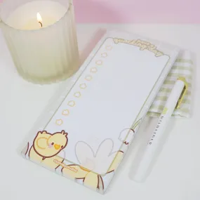 Tuffy Spring Duckling To-Do List Notepad | 50-Page Daily Task Planner | Cute Aesthetic Stationery for Productivity