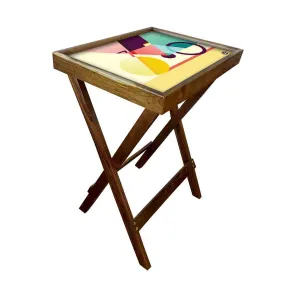 TV Trays for Eating Bar Snacks Serving Tables - Geometrical