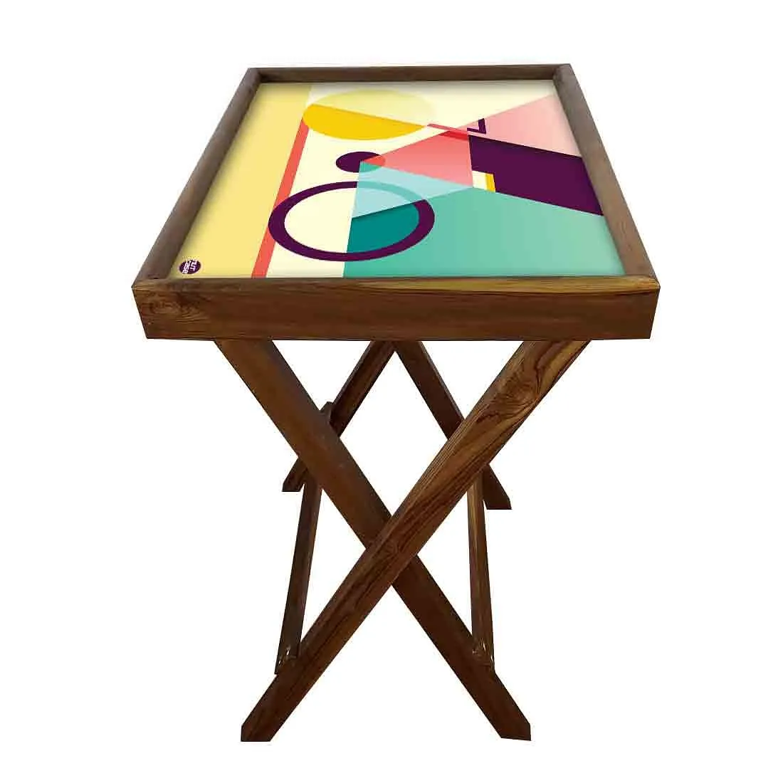 TV Trays for Eating Bar Snacks Serving Tables - Geometrical