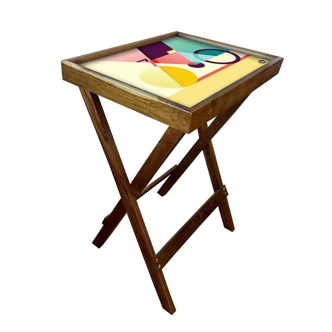TV Trays for Eating Bar Snacks Serving Tables - Geometrical