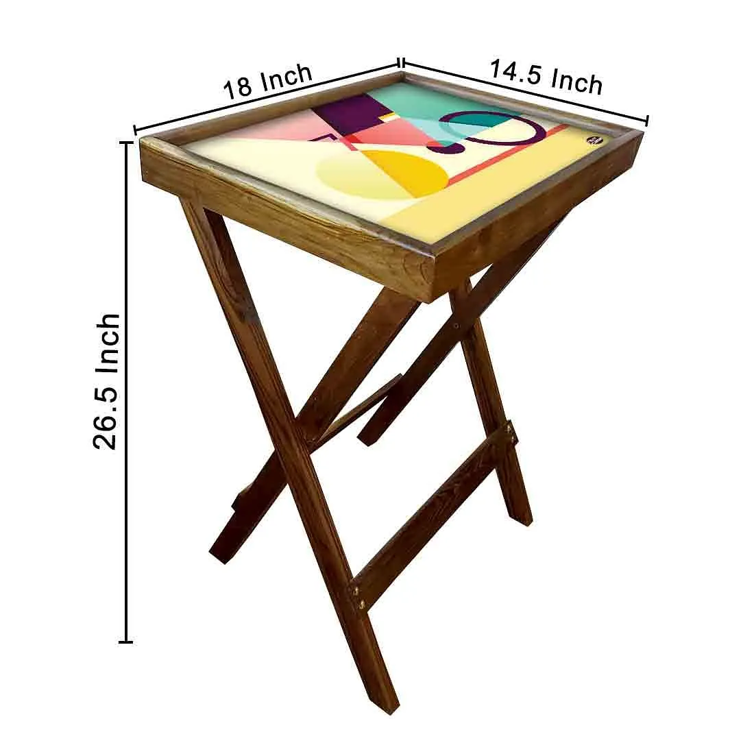 TV Trays for Eating Bar Snacks Serving Tables - Geometrical