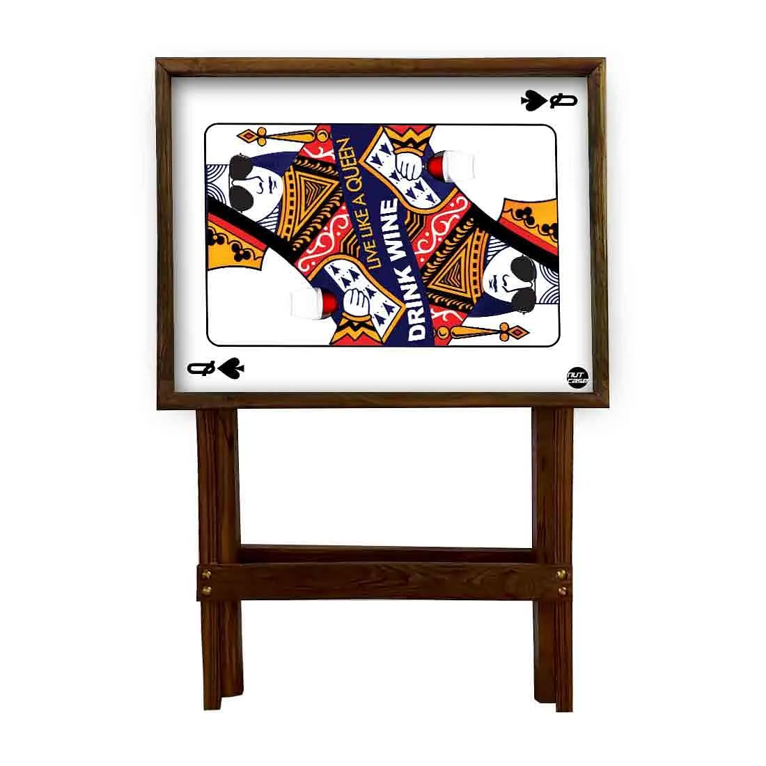 TV Trays With Stand Table Bar Snacks Serving Tables - like Queen