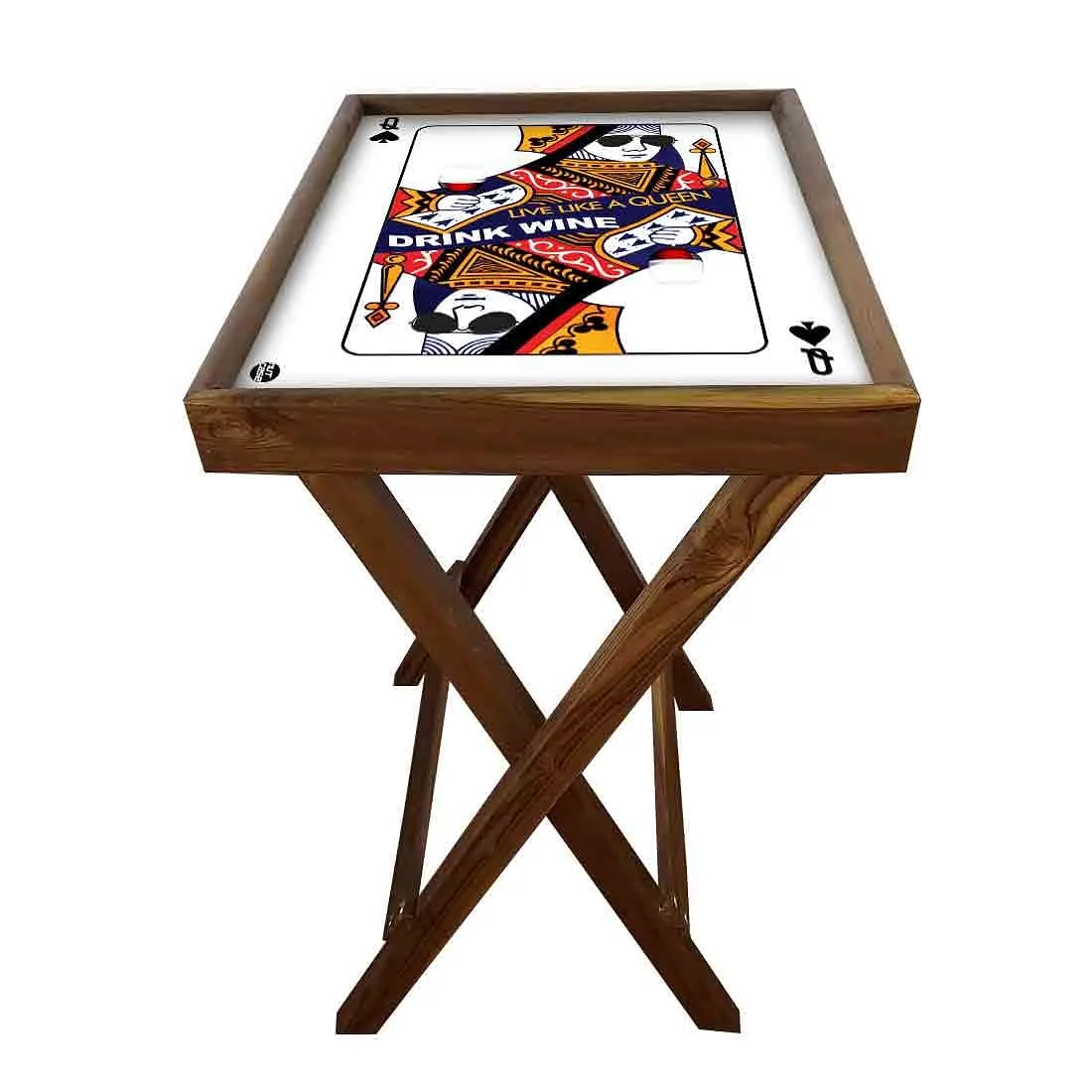 TV Trays With Stand Table Bar Snacks Serving Tables - like Queen