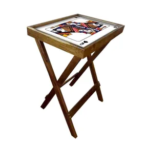 TV Trays With Stand Table Bar Snacks Serving Tables - like Queen