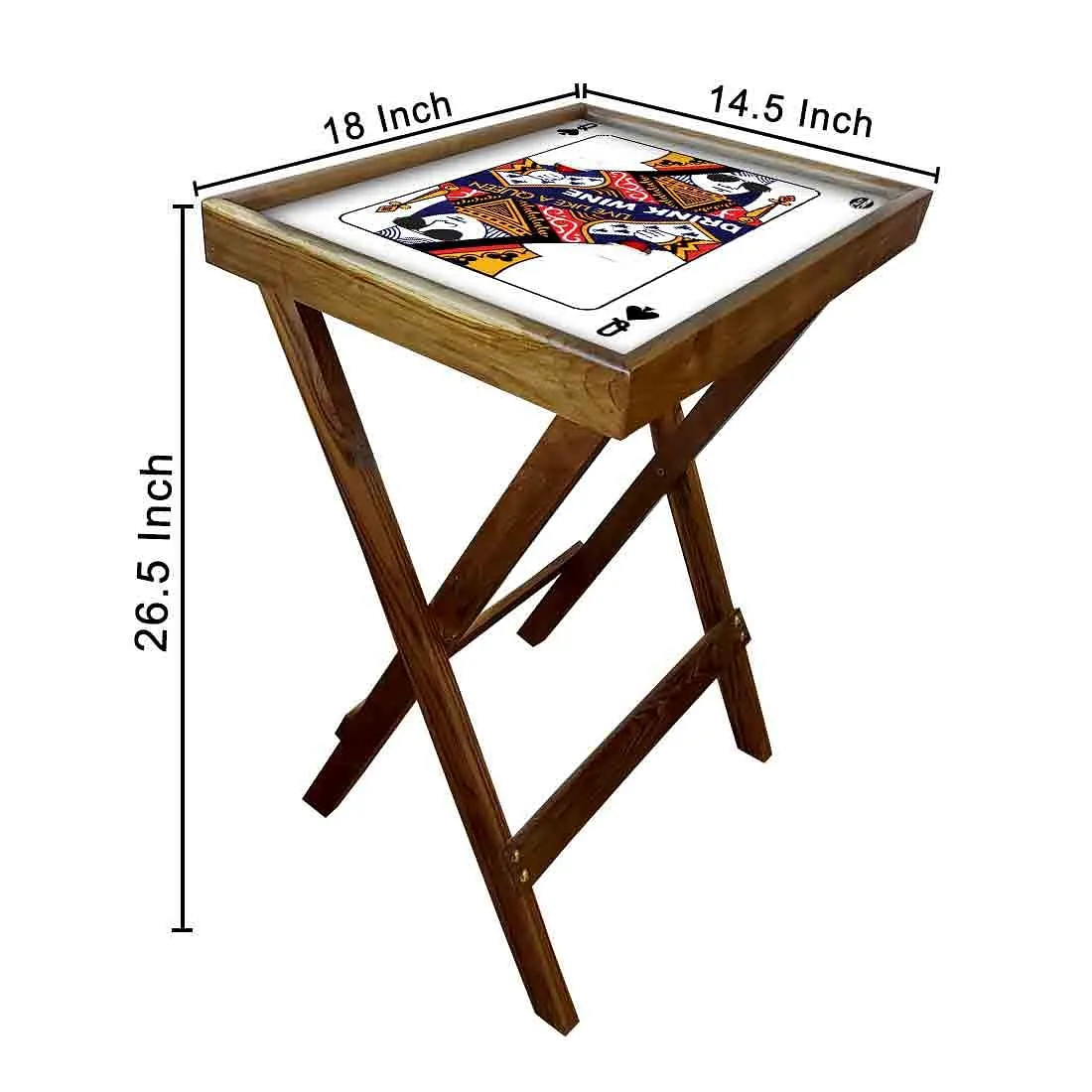 TV Trays With Stand Table Bar Snacks Serving Tables - like Queen