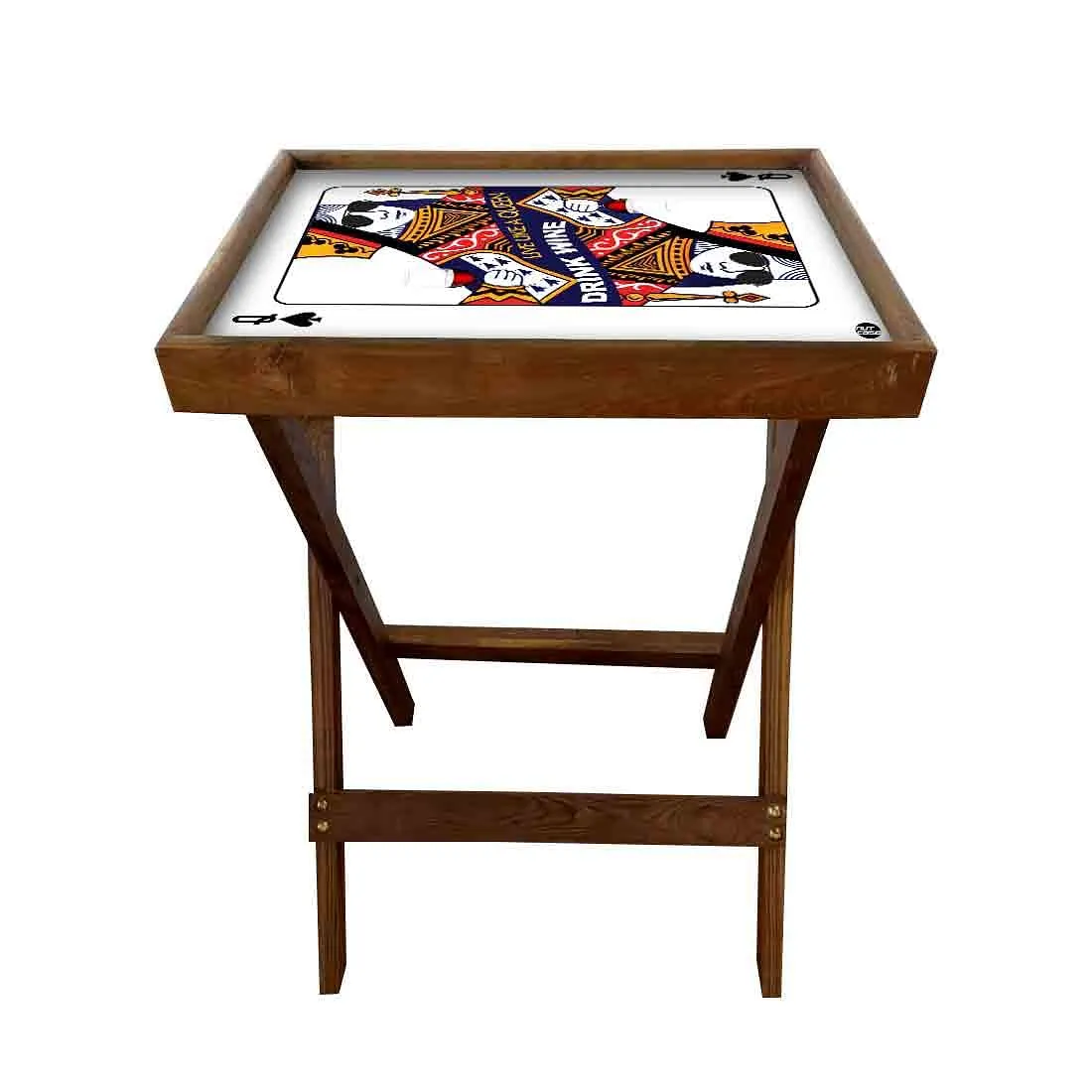 TV Trays With Stand Table Bar Snacks Serving Tables - like Queen