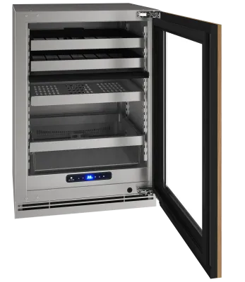 U-Line Beverage Center 24" Dual Zone Reversible Hinge Integrated Frame 115v