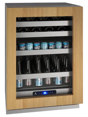 U-Line Beverage Center 24" Dual Zone Reversible Hinge Integrated Frame 115v